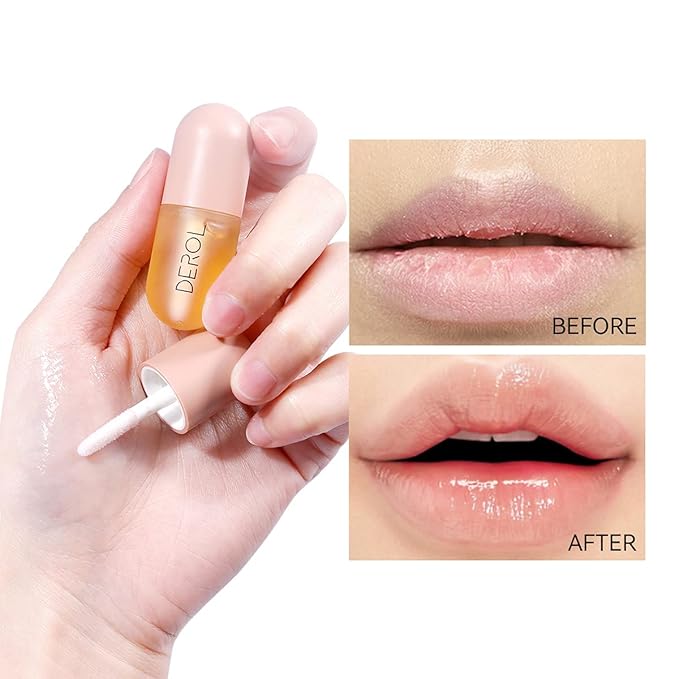 Natural Hydrating Lip Plumper - Lip Serum For Fullness, Lip Care, Lip Plumping Balm, 5.5ml, Ginger Essence Lip Enhancer, Moisturizing Lip Plumper 1Pcs…-VivaGrace Women