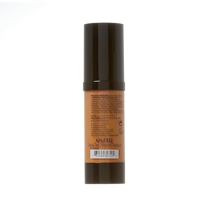 Kiss New York Professional Liquid Foundation - Lightweight and Hydrating Formula, Natural Finish, Control Shine, Cover Pores, Medium to Full Coverage, Green Tea Extract (Classic Tan)-VivaGrace Women