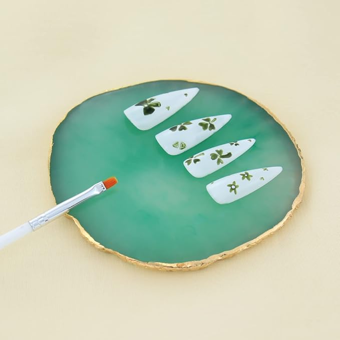 Nail Art Mixing Palette Resin Plate Tray for Mixed Paint Drawing Color Display(Green)-VivaGrace Women