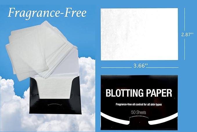 2 Pks FRAGRANCE-FREE Unscented Natural Abaca Blotting Paper - 100 Oil Blotting Sheets - Makeup Friendly UNISEX Oily Skin Shine Blotter Photography Zoom Meetings Travel Gym School - MADE IN TAIWAN-VivaGrace Women