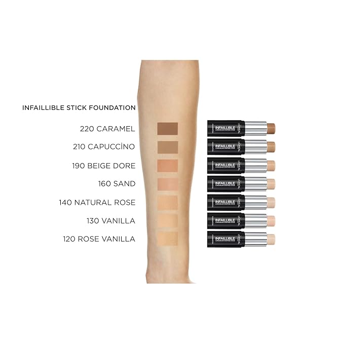 L’Oreal Paris Infallible Shaping Stick Foundation 160 Sand 9g-VivaGrace Women