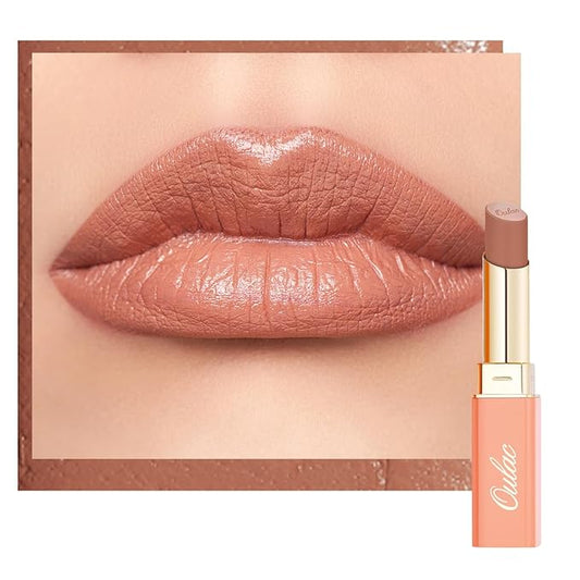 Oulac Brown Lipsticks for Women, Orange Matte Lip Stick, Full Coverage Lip Color, Satin Matte Finish, Cream Texture, Hydrating, Infused with Hyaluronic Acid, Vegan & Clean Beauty 4g SG05 Body Talk-VivaGrace Women