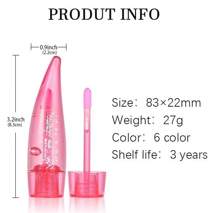 6PCS Aloe Vera Lip Gloss, Long Lasting Nutritious Lip Balm Moisturizing Aloe Vera Lip Oil for Lip Treatment and Dry Lips, Color Changing Lipstick Tinted Lip Balm Set (B)-VivaGrace Women