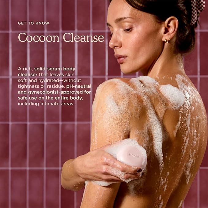HANNI Cocoon Cleanse Serum with Shea Butter, Soap-Free Body Wash, Hydrating Cleanser with Eucalyptus, 3.7 oz (2 Pack)-VivaGrace Women