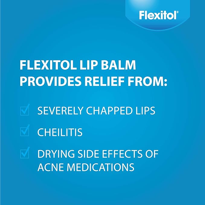 Flexitol Lip Balm, 0.35 Ounce Tube, Cream White, 3 Count (Pack of 1)-VivaGrace Women