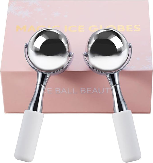 Cryo Sticks 360 Rotating Unbreakable Steel Ice Globes - Facial Skin Care Tools for Women - Ice Roller for Face & Eyes-VivaGrace Women