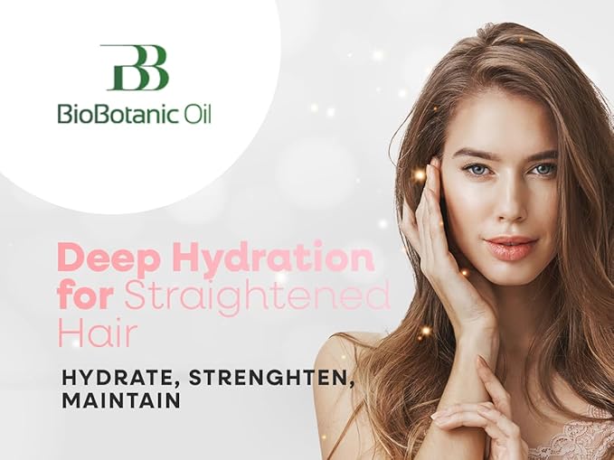 Bio Botanic Oil Range – Hair Mask for Straightened Hair with Plant Keratin & Organic Argan Oil, SLS-Free Deep Hydration & Repair, Salt-Free Formula for Long-Lasting Smoothness-VivaGrace Women