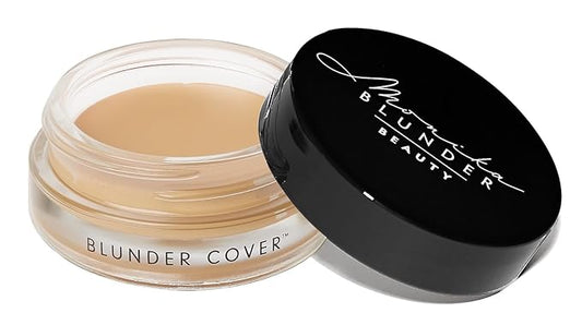 Monika Blunder Beauty - Blunder Cover Foundation/Concealer - Shade: 4.25 - Vier.25 - Light/Medium Olive Undertones - Clean Beauty, All-In-One, Fragrance-Free, Cruelty-Free, Vegan - 0.62 oz-VivaGrace Women