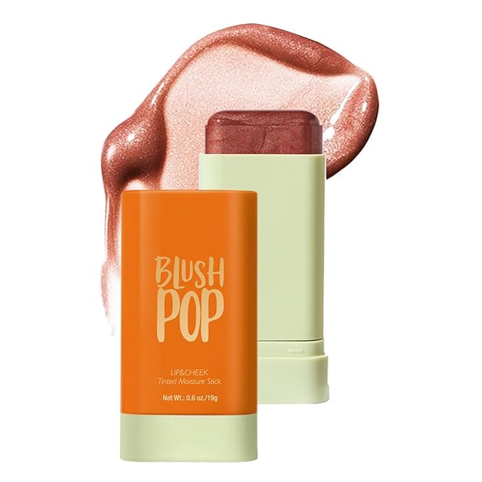 Blush Stick, Cream Blush Stick for Cheeks & Lips, Blendable Long-Lasting Multi-Use Contour Stick & Highlighter Makeup (#6 HIGHLIGHT)-VivaGrace Women