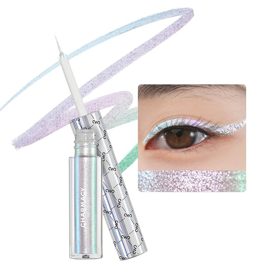 CHARMACY Chameleon Liquid Glitter Eyeliner - Highly Pigmented, Metallic MultiColor Shifting, Waterproof, Ultra-Fine Tip, Longwearing, Smudge-proof (#303)-VivaGrace Women