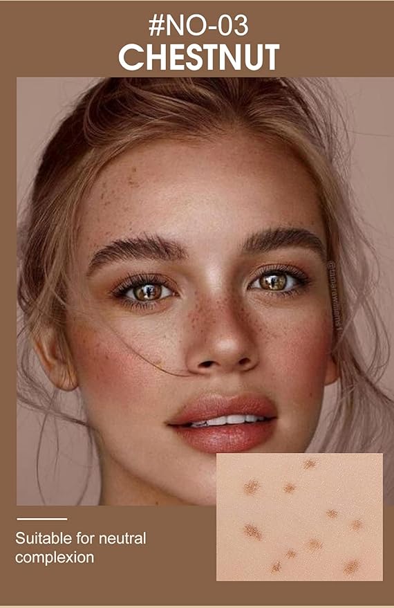 Freckle Pen 4 Colors Natural Freckle Pen Fake Freckle Pen Waterproof Long Lasting Soft Spots Natural Relaxing Sun Makeup (Chestnut)-VivaGrace Women