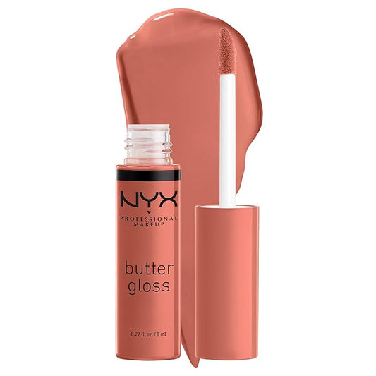 NYX PROFESSIONAL MAKEUP Butter Gloss, Non-Sticky Lip Gloss - Bit Of Honey (Peach Nude)-VivaGrace Women