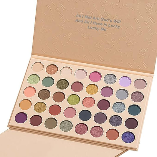 40 Girds Matte Shimmer Colorful Eyeshadow Palette for Teen Girl's Eye Makeup,High Pigmented Eye Shadow Primers Powder Palet de sombras de ojos-VivaGrace Women