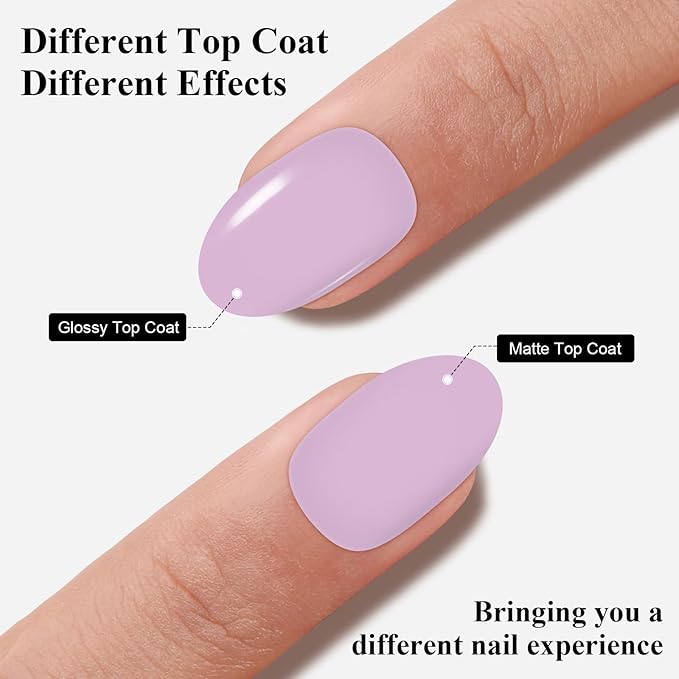 Imtiti Purple Gel Nail Polish, Lavender Purple Color Gel Polish, 0.5 Fl Oz
