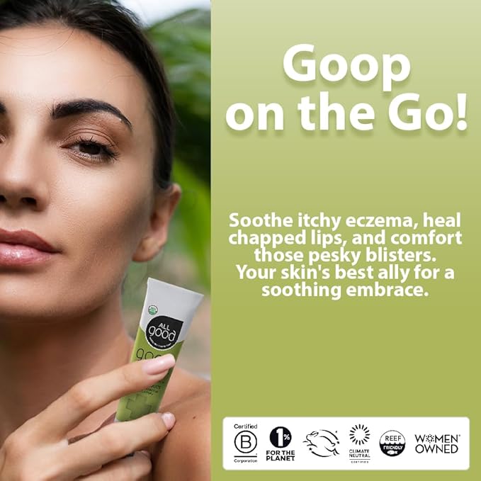 All Good Goop on the Go - Chafing Cream, Dry Skin Salve, Cracking Lip Moisturizer - Soothes, Hydrates & Calms - Travel Size Recovery Balm 1oz (3-pack)-VivaGrace Women