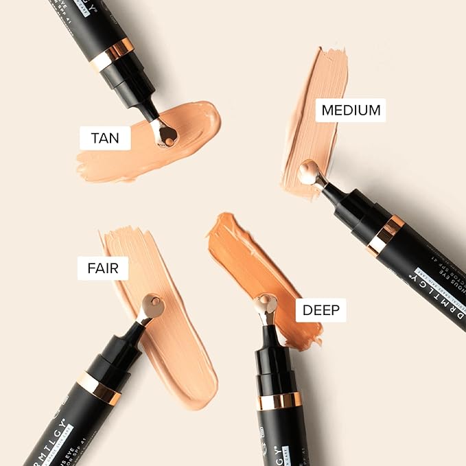 DRMTLGY Luminous Eye Corrector SPF 41, Under Eye Color Corrector for Dark Circles, Anti-Aging Tinted Eye Cream, Hydrating Eye Serum with Peach Undertone, Fair-VivaGrace Women