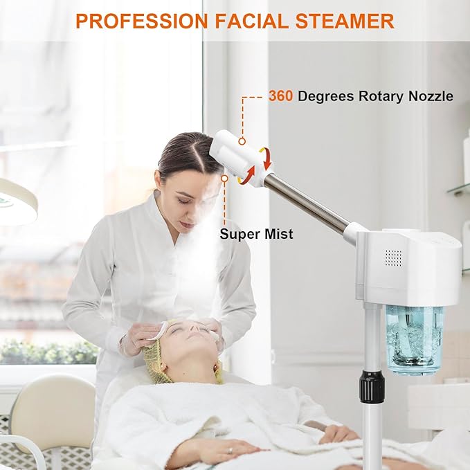 JOSTZHXIN Professional Facial Steamer, Esthetician Face Steamer Hot Mist, Facial Steamer for Home Beauty Salon Spa-VivaGrace Women