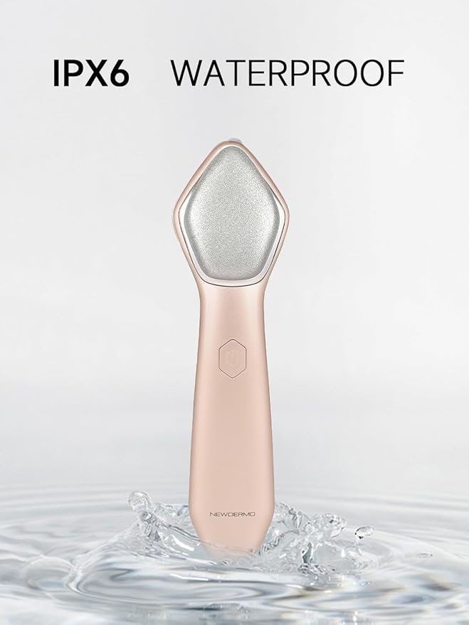 NEWDERMO Microdermabrasion Machine Pro, Large Diamond Electric Microdermabrasion Wand Tool With 3 Levels Frequency for Face Body Exfoliate Skin Care (Pink)-VivaGrace Women