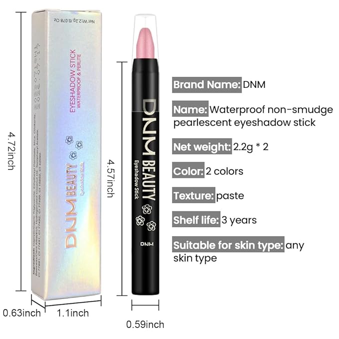 Kaely 2Pcs Cream Eyeshadow Sticks Set for Eyes Waterproof,Red Shimmer Eye shadow Stick Pencil Pen Bulk sombras en crema para ojos 35+35-VivaGrace Women