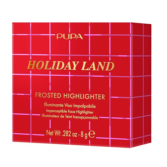 Pupa Milano Holiday Land Frosted Highlighter, Hypnotic Gold 001, 0.282 oz - Highlighter Makeup - Soft, Velvety Texture - Long-Lasting - Talc-Free-VivaGrace Women