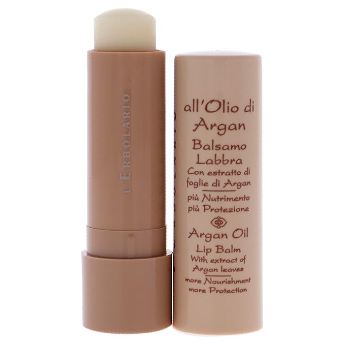 L'Erbolario Argan Oil Lip Balm - For Lips That Are Always Soft And Protected - Nourishing And Compacting Properties - Contains Extract Of Argan Leaves - Natural Origin Ingredients - 0.15 Oz-VivaGrace Women