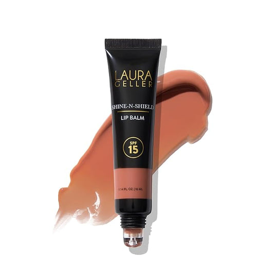 LAURA GELLER NEW YORK Shine-n-Shield Lip Balm SPF 15, Golden Hour - Nourishes, Hydrates & Protects Lips-VivaGrace Women