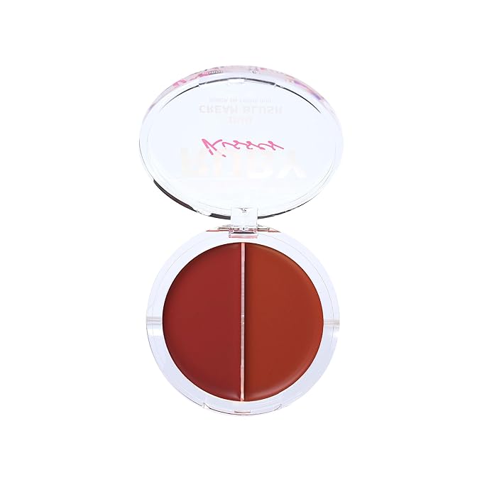 Ruby Kisses Duo Cream Blush, Smooth, Natural-Looking, Long-Lasting Face Makeup Blush for Cheeks, Lips, and Eyes, Buildable and Blendable, Infused with Green Tea, Aloe Vera Extract, and Hyaluronic Acid-VivaGrace Women