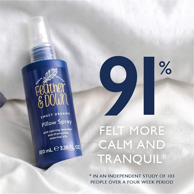 Feather & Down Straight to Sleep Gift Set: 50ml Pillow Spray & 50ml Body Lotion, The Perfect Sleep Duo, Infused with Lavender & Chamomile Essential Oils, Vegan & Cruelty Free-VivaGrace Women
