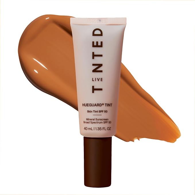 Live Tinted Hueguard Skin Tint SPF 50 - Tinted Mineral Sunscreen with Light-Medium Buildable Coverage With a Hydrating and Radiant Finish - Water and Sweat Resistant, 1.35 fl oz - Shade 05-VivaGrace Women