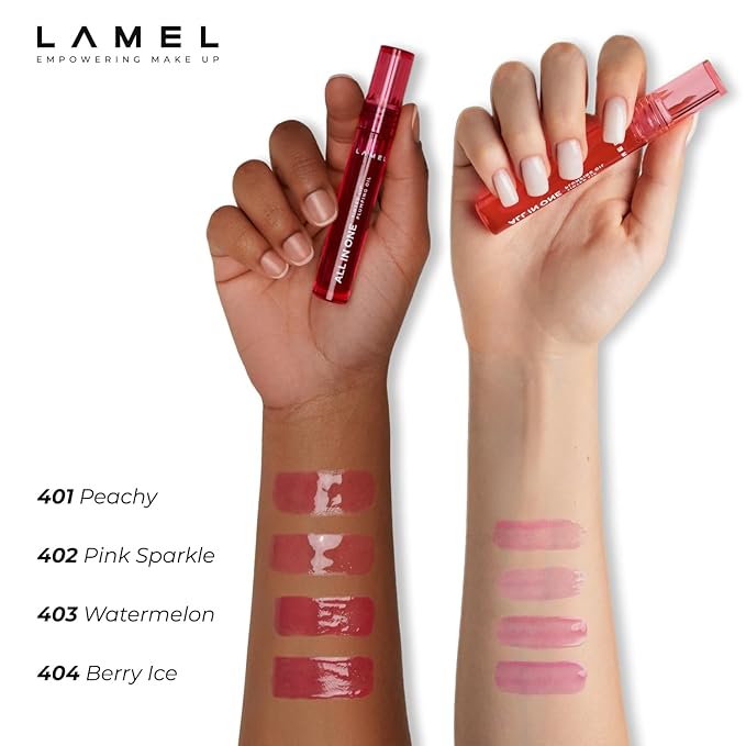 All-in-One Lip Oil - Lightweight, Tinted, Plumping, Hydrating Lip Gloss - Lip Balm for Day & Night Use, Long-Lasting Lip Stain, Lip Glow Oil, No-Sticky Gloss, Lip Plumper Tint - Peachy №401-VivaGrace Women