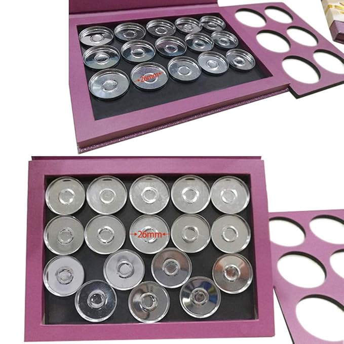 Medium-Sized Magnetic Makeup Palette with Diamond-Shaped Transparent Window-VivaGrace Women