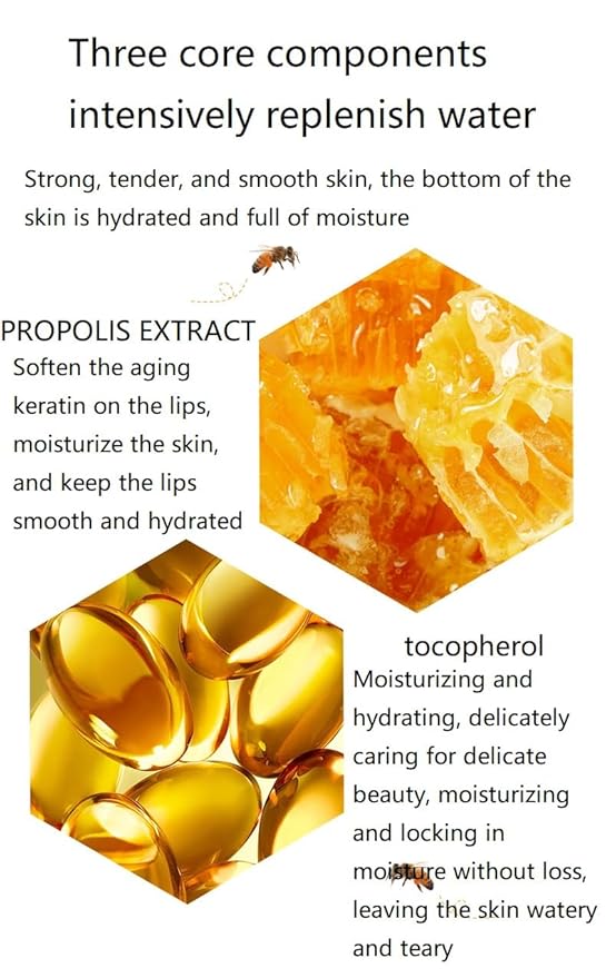 4 Pcs Lip Balm, Moisturizing Restors Moisture Bee Lip Mask for Dry Lips Lip Mask.(Honey)-VivaGrace Women