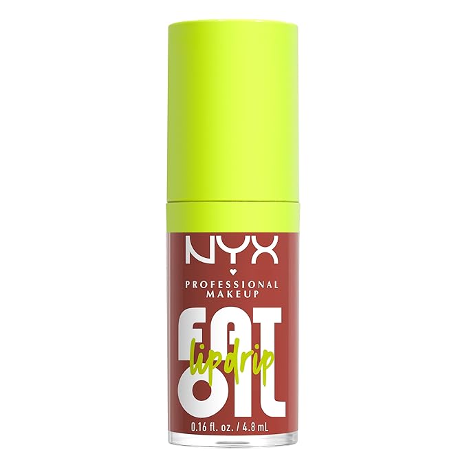 NYX PROFESSIONAL MAKEUP Fat Oil Lip Drip, Moisturizing, Shiny and Vegan Tinted Lip Gloss - Splash of Cream (Honey Nude)-VivaGrace Women