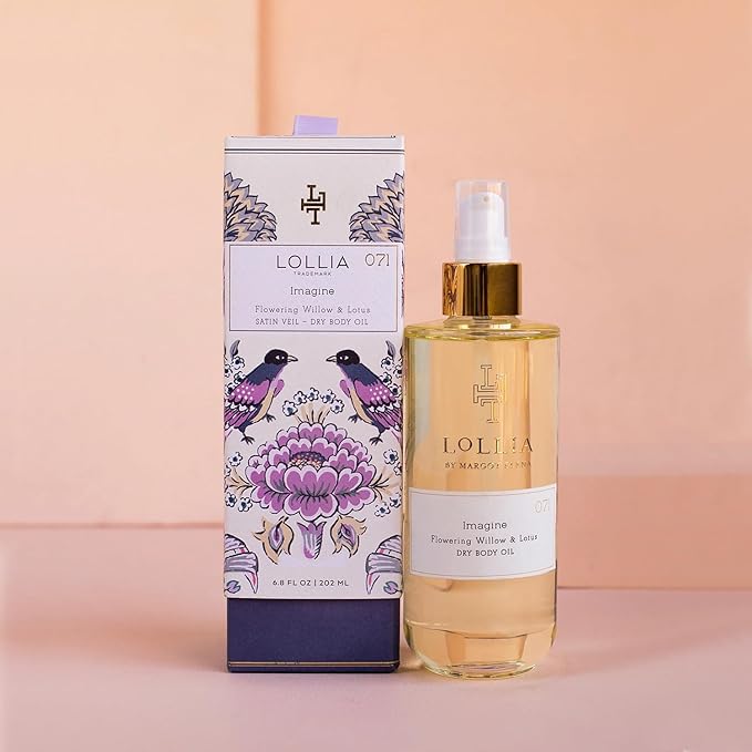 LOLLIA Imagine Dry Body Oil, 6.8 Fl. Oz. – Flowering Willow & Lotus – Women’s, Scented, Moisturizing, Dry Body Oil for Women, For All Skin Types-VivaGrace Women