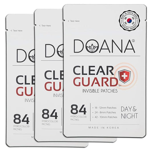 Korean Pimple Patches - 252 Count / Hydrocolloid Spot Stickers in 3 Sizes for Skin Imperfections. Covers Blemishes and Spots for Improved Appearance. Facial and Body Stickers, Day and Night Use-VivaGrace Women