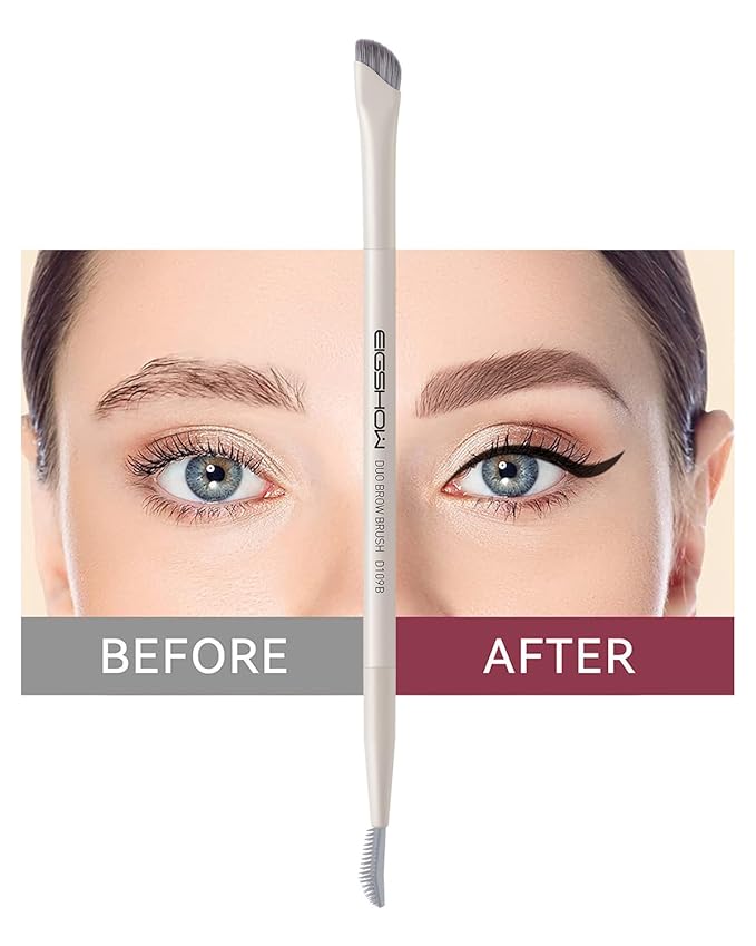 EIGSHOW Dual-Ended Precision Eyebrow Brush and Comb for Eyeliner Lining, Sculpting Brows, Professional Eye Makeup Tools (D109B)-VivaGrace Women