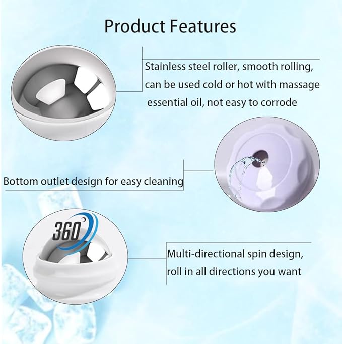 Cold Massage Roller Ball - Gifts for Boyfriend Him Men Women, Stays Cold for 6 Hours, Muscle Recovery Tools,Personal Care Massage Essentials,Rapidly Relieve Muscle Pain and Tension-VivaGrace Women