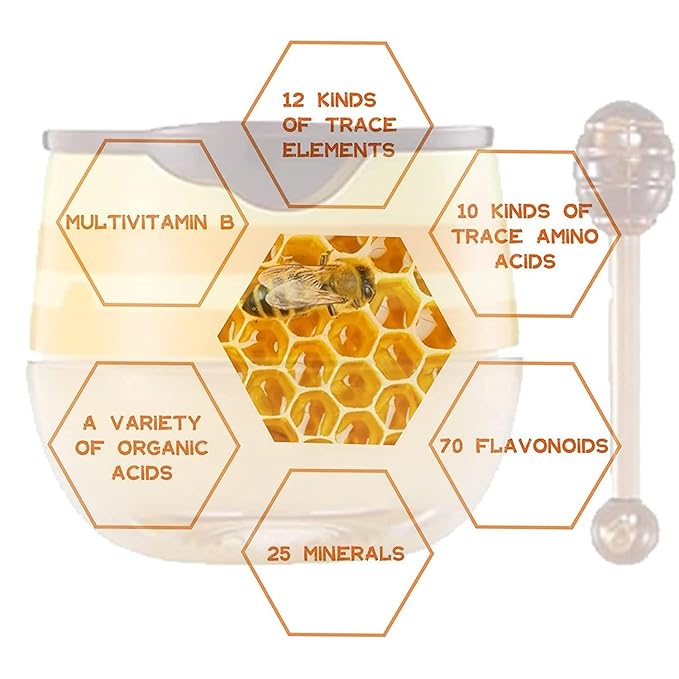 2PCS Honey Balm Lip Balm, Lip Masks for Dry and Cracked Lips with Brush, Lip Exfoliator & Moisturizer, Reduces Lips Lines & Lightens Lips, Anti-Wrinkle, Aging-VivaGrace Women