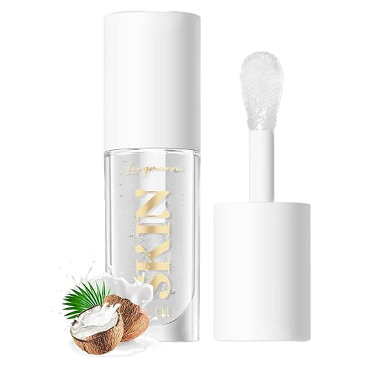 LANGMANNI Moisturizing Lip Oil,No-Sticky Lip Gloss Lip Balm Lip Care,Fruit Flavoured Lip Oil For Dry Lip's Moisturizing Hydrating And Nourishing ((Coco))-VivaGrace Women