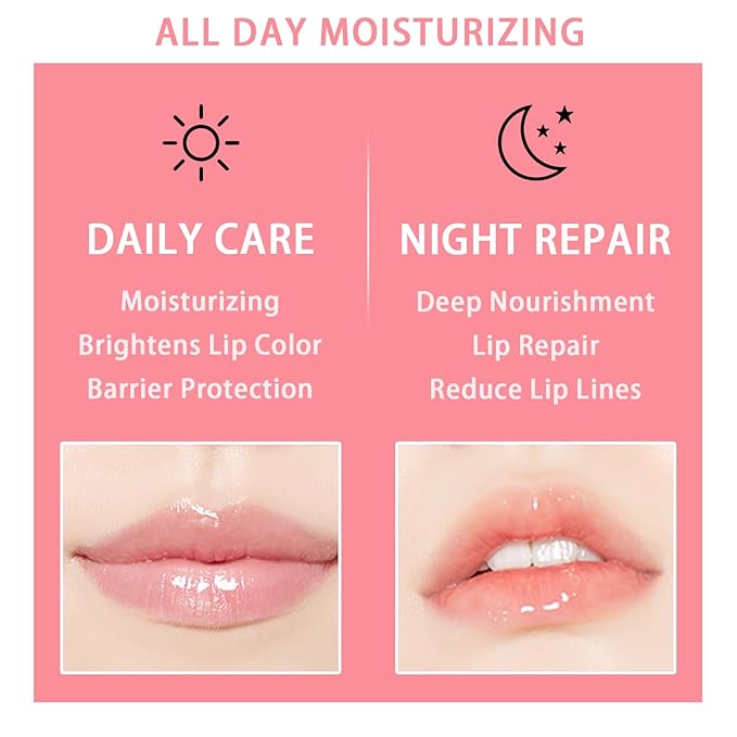 3 Pcs Bee Lip Balm Honey Pot, Honey Strawberry Watermelon Lip Mask Overnight, Moisturizing Sleeping Lip Mask, Hydrate Repair Prevent Dry Cracked Lip Care (Honey+Strawberry+Watermelon)-VivaGrace Women