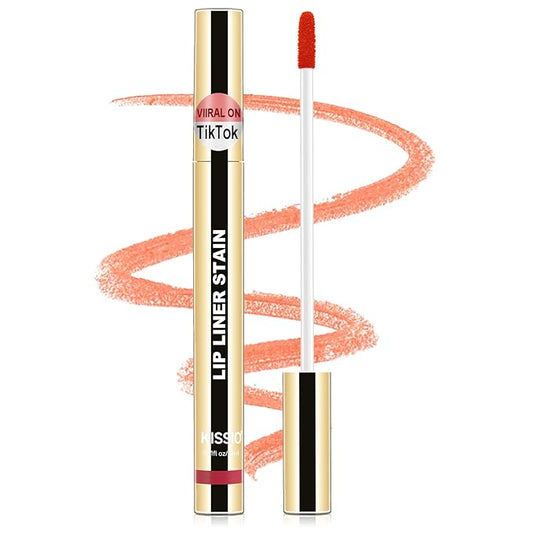 KISSIO Lip Liner Stain,Peel Off Lip Liner,Transfer Proof,Long Lasting and Waterproof,Lips Tint Tattoo,Natural Makeup Stain,Matte Finish,InLove-VivaGrace Women