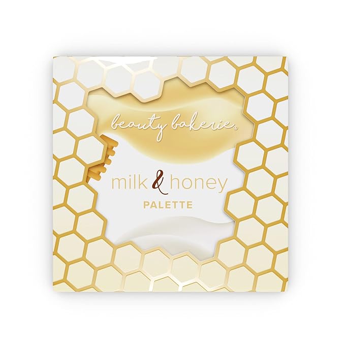 Beauty Bakerie Milk & Honey Highlighter Makeup Palette, Shimmer Highlighter for a Natural Glow, 4 Shades-VivaGrace Women