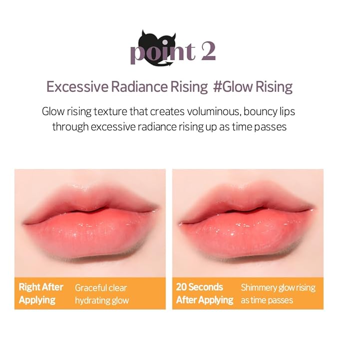 ETUDE Over Growy Lip Stain Tint, Fake Red, 0.1 oz (3 g), Lipstick, Glossy Finish, Highly Moisturizing, Melotint, Plush, Glossy, Volume, Vegan Certified-VivaGrace Women
