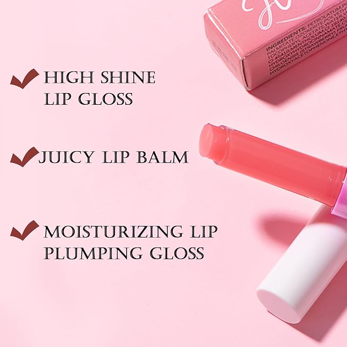 DAGEDA 3PCS Tinted Lip Balm, Moisturizing Magic Color Changing Lipstick, Soothing Hydrating Lip Balm Tinted, Glossy Lip Plump Gloss Butter Balm for Women, Lightweight, Non-Greasy, 01+02+03-VivaGrace Women