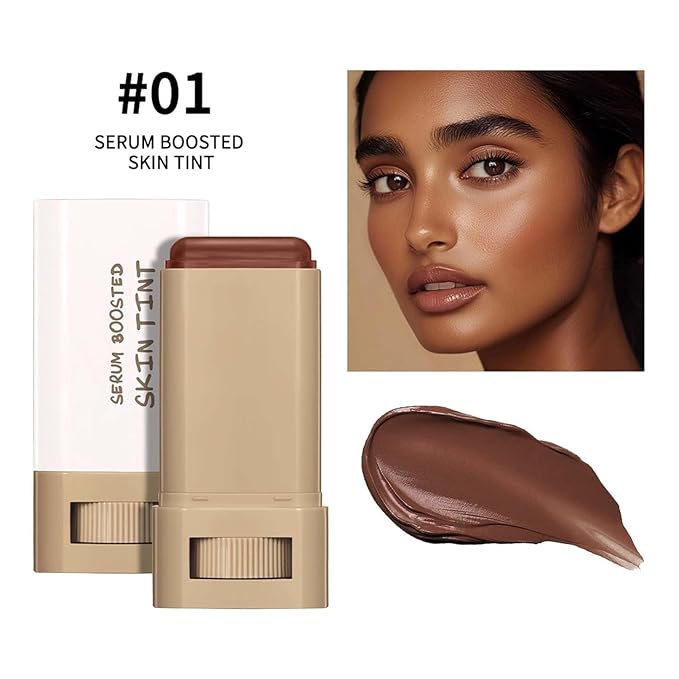 Beauty Balm Serum Boosted Skin Tint – Hydrating Tinted Moisturizer, Lightweight Solid Tinted Foundation Stick for Flawless, Sheer to Medium Coverage, Radiant & Dewy Finish, All-Day Wear (1#, 1)-VivaGrace Women