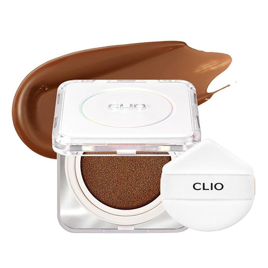 CLIO Kill Cover Founwear Cushion The Original – 20 Shades, Buildable Light to Medium Coverage, Natural Finish, Korean Makeup Foundation, Long-Lasting Skin Fit, 38W MAHOGANY-VivaGrace Women