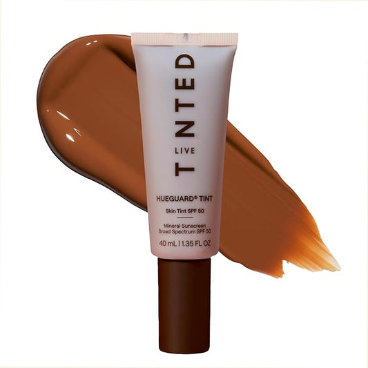 Live Tinted Hueguard Skin Tint SPF 50 - Tinted Mineral Sunscreen with Light-Medium Buildable Coverage With a Hydrating and Radiant Finish - Water and Sweat Resistant, 1.35 fl oz - Shade 03-VivaGrace Women