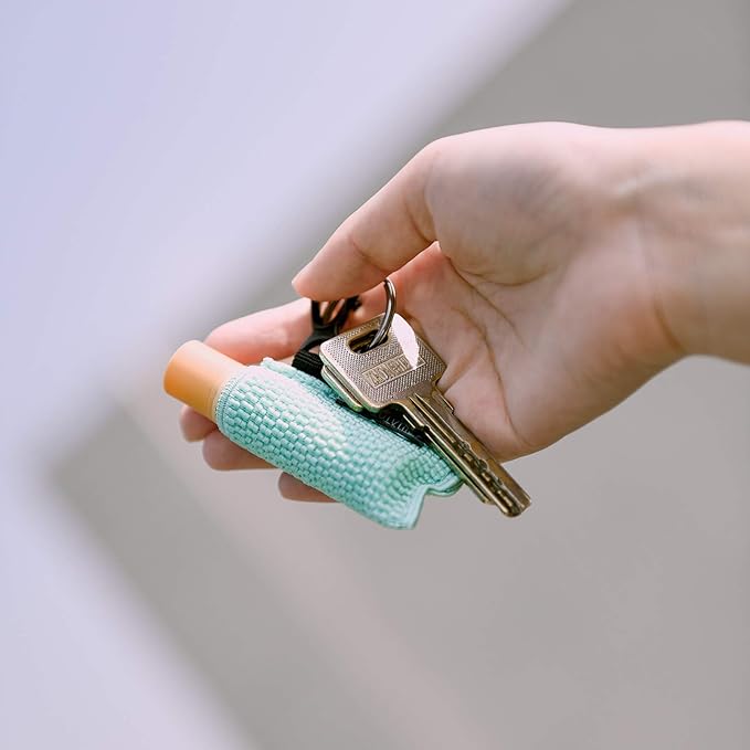 Beautyflier Cute Elastic Lip Balm Holder Keychain, Lipstick Sleeve Chapstick Sleeve Holder for Burts Bees Chapstick-VivaGrace Women