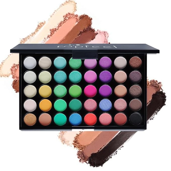Makeup Kit for Women, Eyeshadow Makeup Gift Set for Teen Girls, Eyebrow Eye Shadow Makeup Kit with 40 Colors Eyeshadow Palette, Mascara, Eyeliner, Eye Brow Pencil, Eye Brush-VivaGrace Women