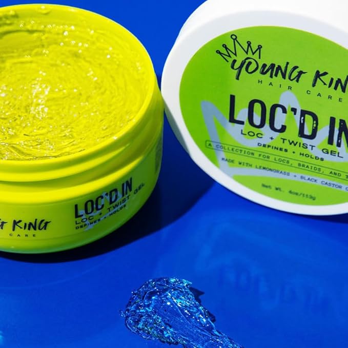 YOUNG KING HAIR CARE Loc & Twist Gel | Strong & Firm Hold, Smooths & Tames Frizz | No Flaking or Residue | Lemongrass and Apple Cider Vinegar | For Locs, Dreads, Braids, Twists | 4oz-VivaGrace Women